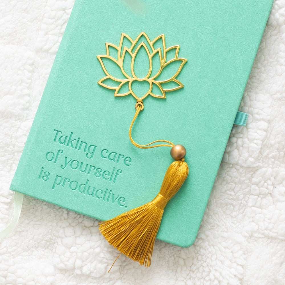 Something Different - Lotus Flower Metal Boekenlegger - Goudkleurig